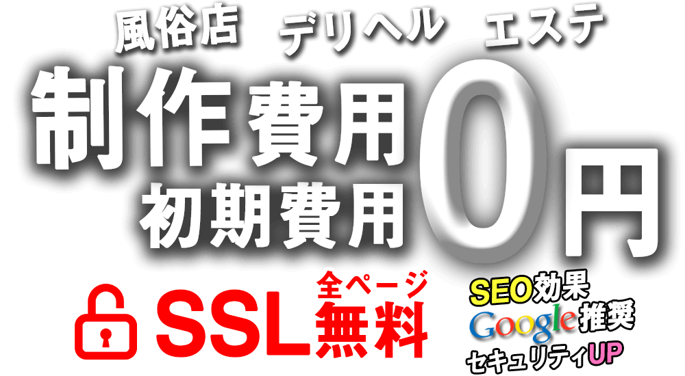 風俗店ホームページ制作、プラスワンシステム。月額3980円～